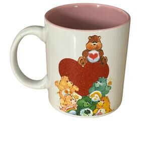 Care Bears coffee tea mug cup glitter heart